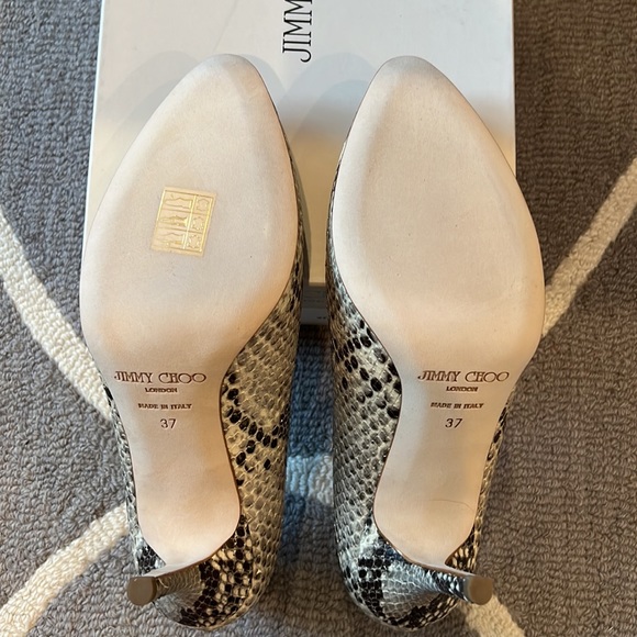 NWB Jimmy Choo Gilbert Pump in Snake Print Leather - Picture 4 of 4